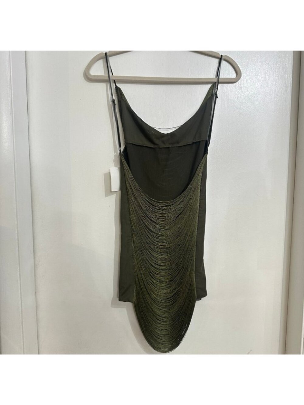 NWT Jaded London Fringe Dress in Khaki M - Picture 8 of 11